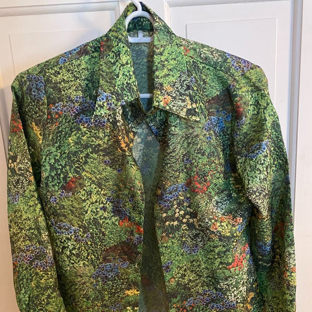 Super Fashionable Forest Patterned Button-up - image 1